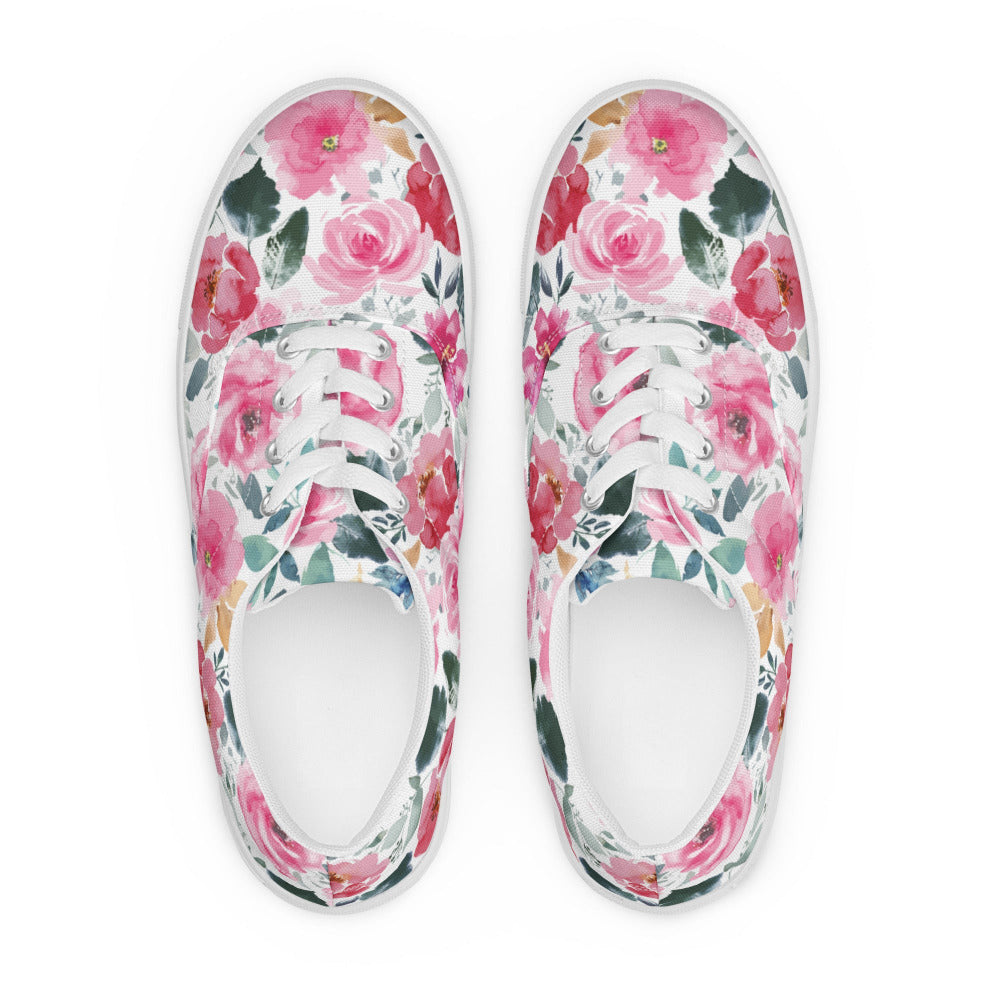 Pink Flower Power Women's Sneakers - https://ascensionemporium.net