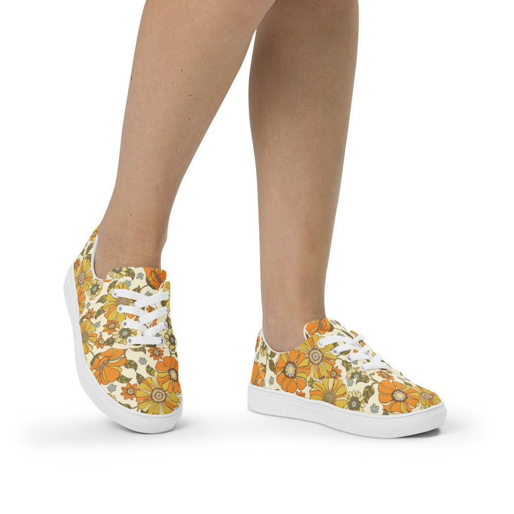 Golden Meadows Floral Women's Sneakers - https://ascensionemporium.net