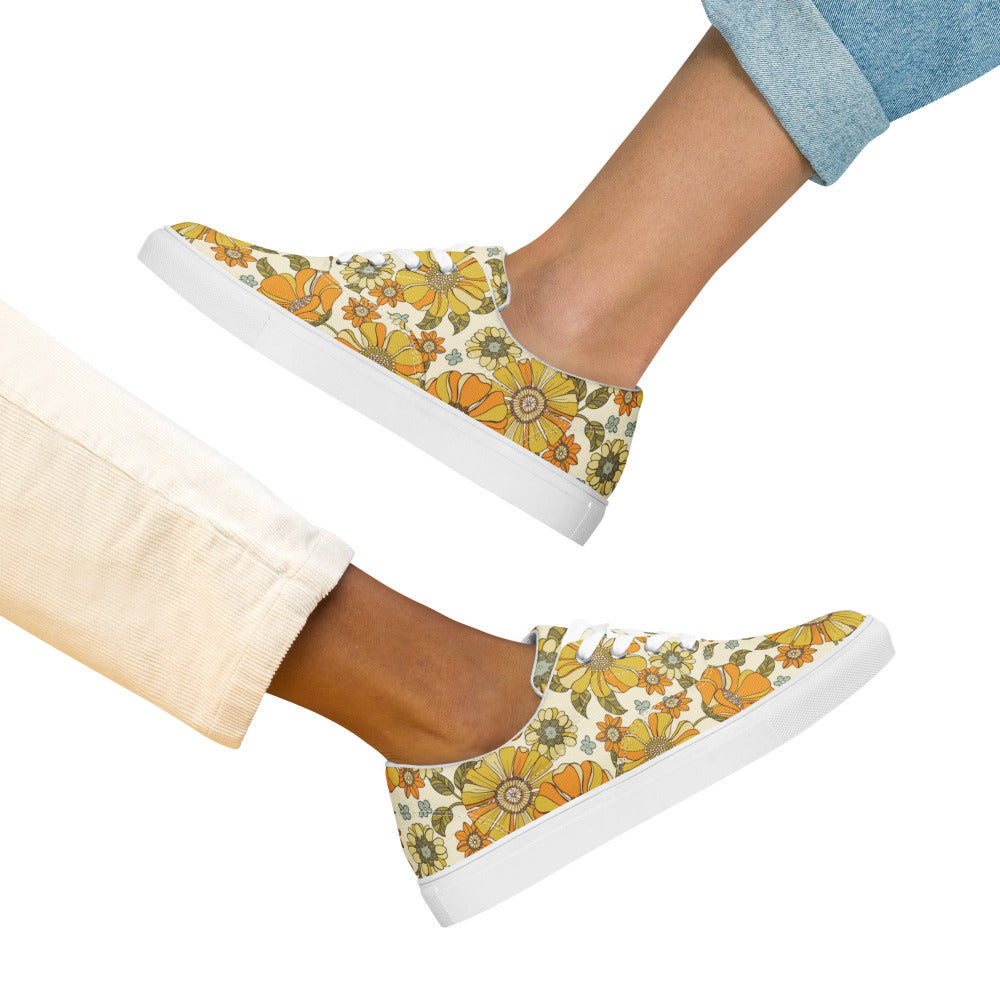 Golden Meadows Floral Women's Sneakers - https://ascensionemporium.net