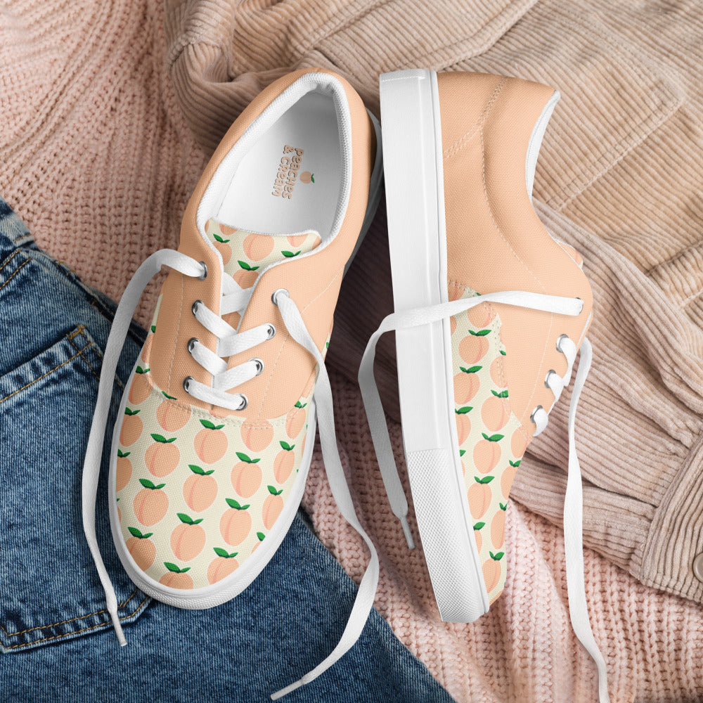 Peaches And Cream Womens Canvas Sneakers - https://ascensionemporium.net