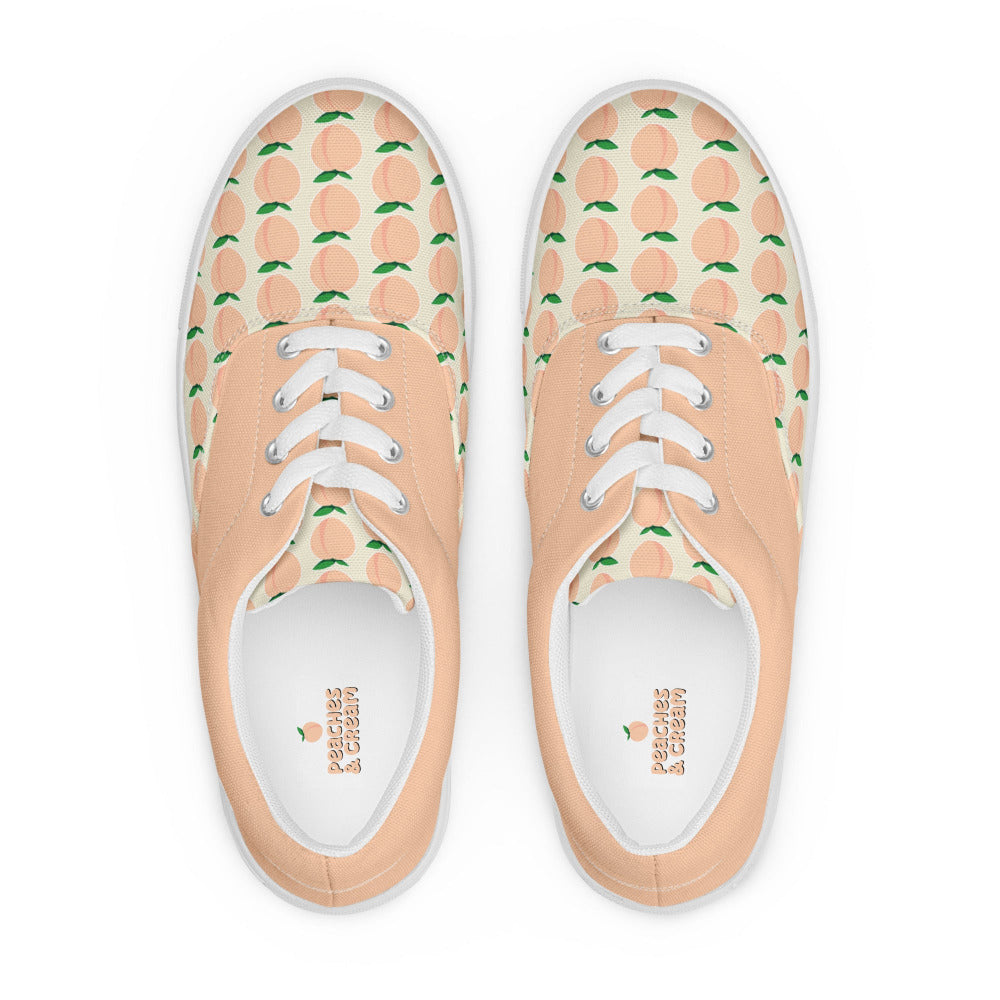 Peaches And Cream Womens Canvas Sneakers - https://ascensionemporium.net