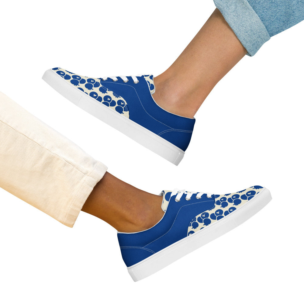 Blueberries And Cream Womens Canvas Sneakers - https://ascensionemporium.net