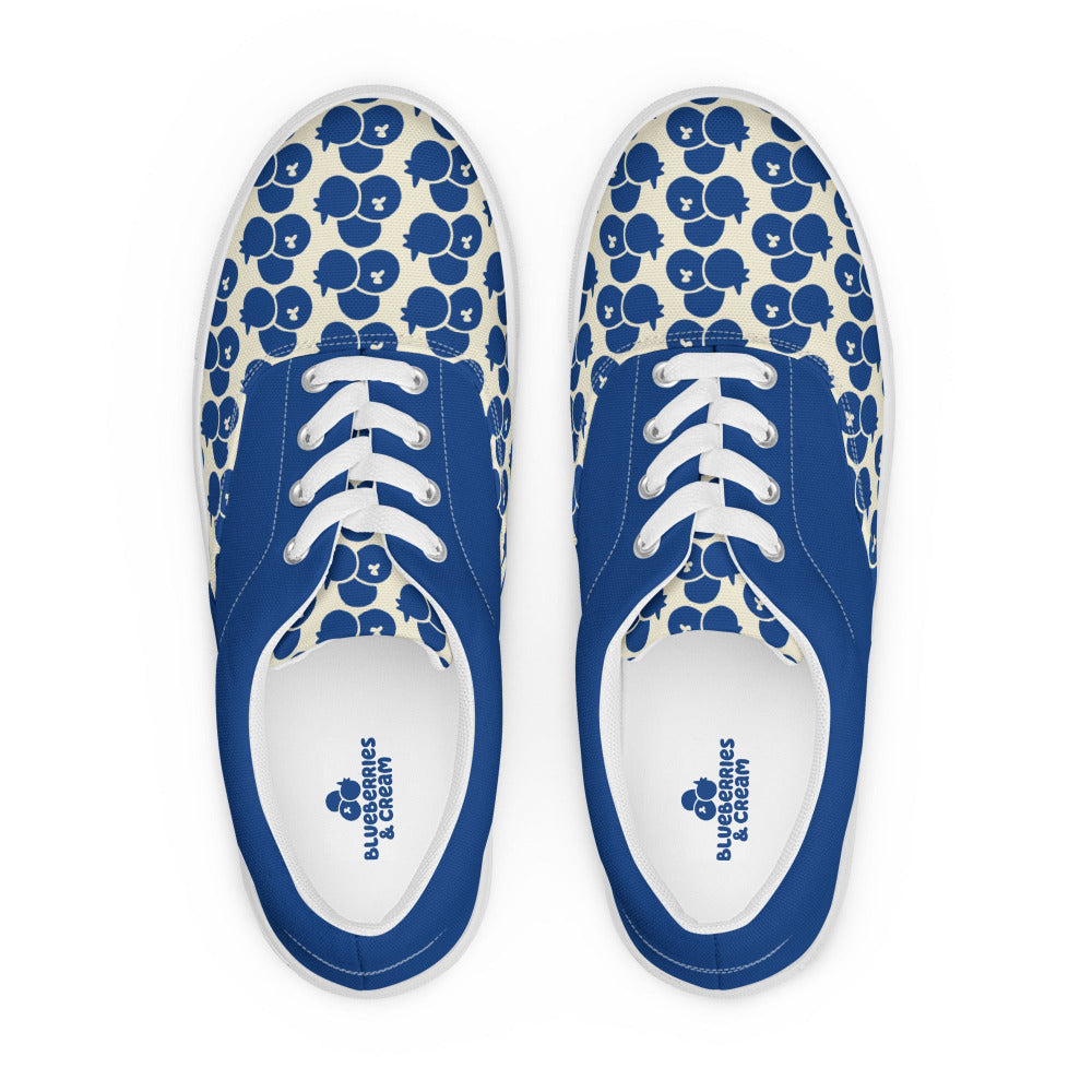 Blueberries And Cream Womens Canvas Sneakers - https://ascensionemporium.net