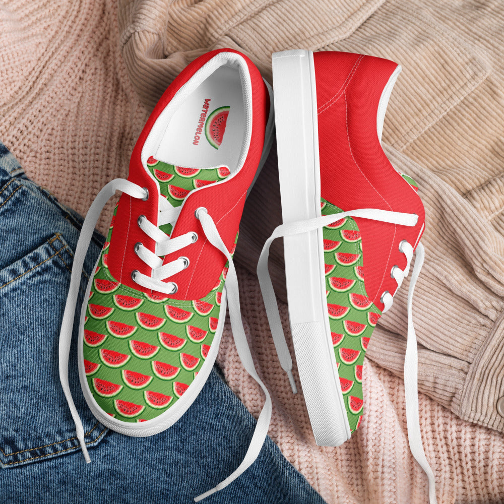 Watermelon Womens Canvas Sneakers - https://ascensionemporium.net