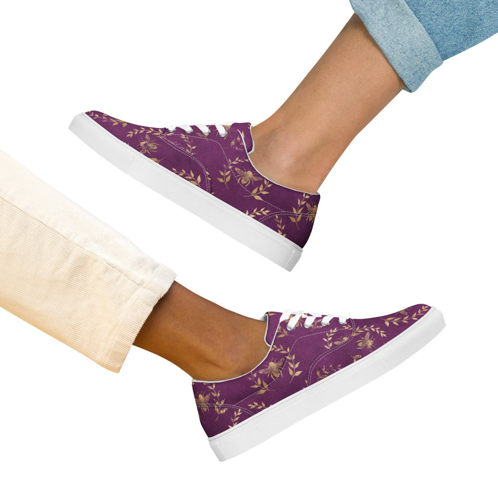 Glory Bee Women’s Canvas Sneakers - Majestic Purple Color - https://ascensionemporium.net