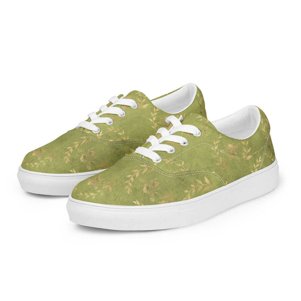 Glory Bee Women’s Canvas Sneakers - Sage Green Color - https://ascensionemporium.net