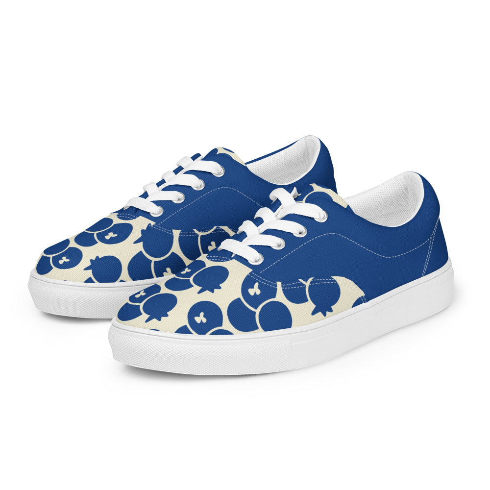 Blueberries And Cream Womens Canvas Sneakers - https://ascensionemporium.net