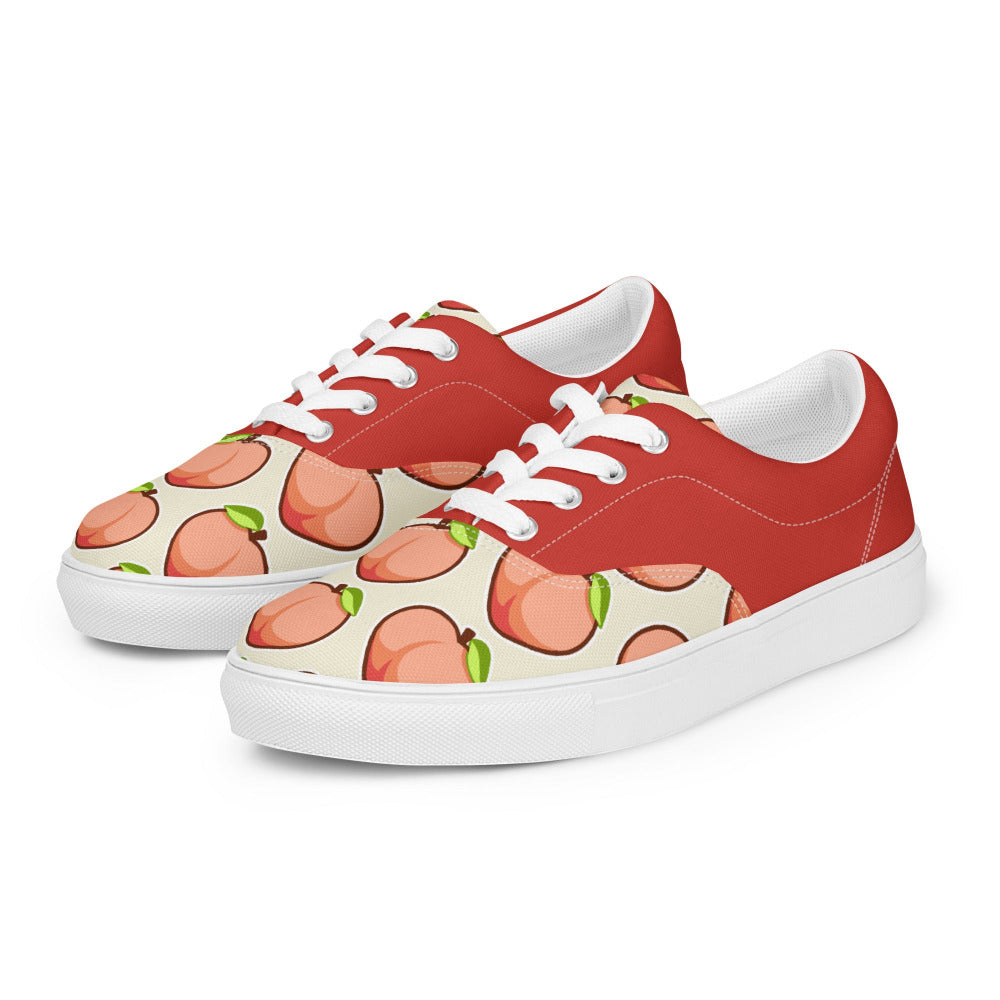 Spicy Peach Womens Canvas Sneakers - https://ascensionemporium.net