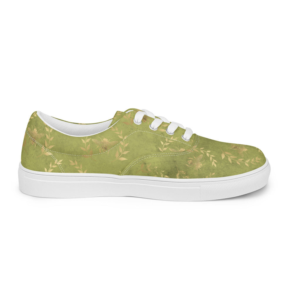 Glory Bee Women’s Canvas Sneakers - Sage Green Color - https://ascensionemporium.net