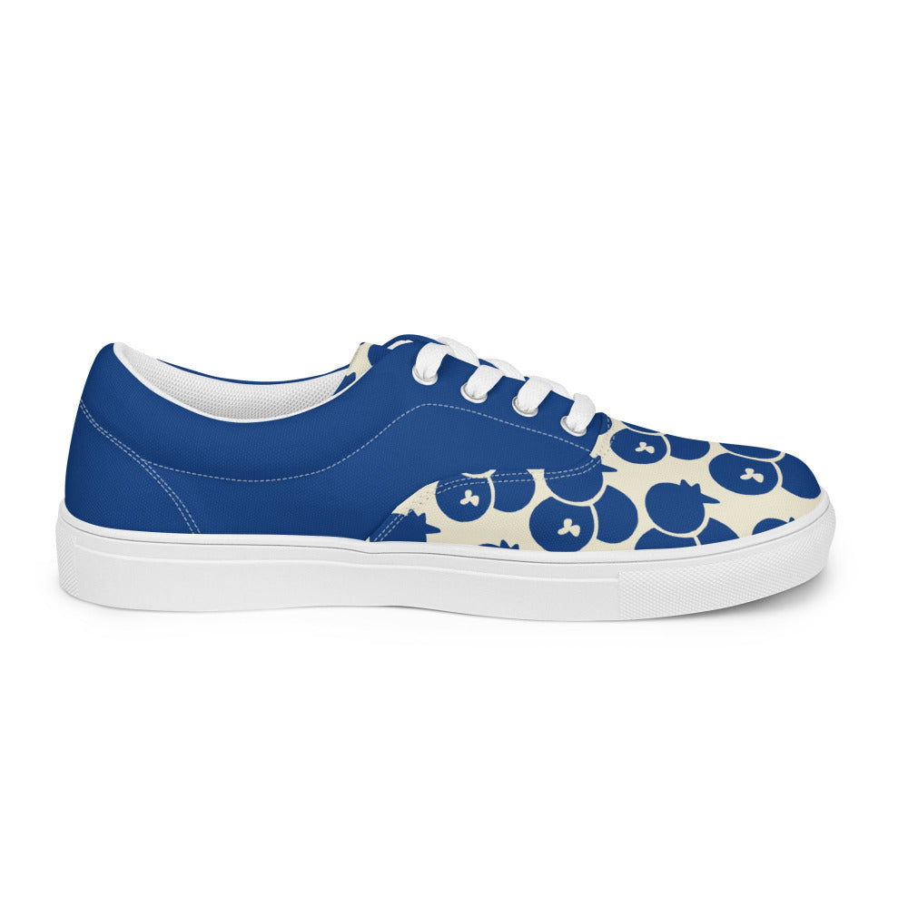 Blueberries And Cream Womens Canvas Sneakers - https://ascensionemporium.net
