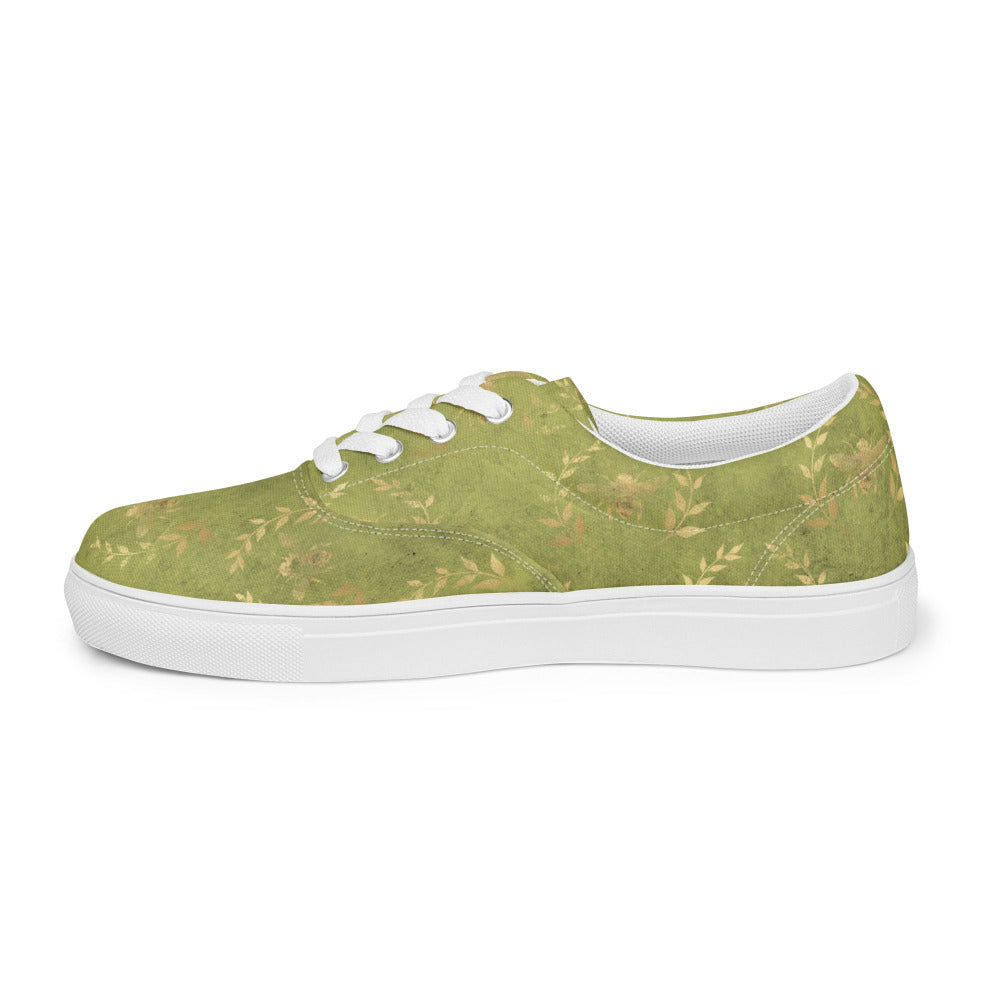 Glory Bee Women’s Canvas Sneakers - Sage Green Color - https://ascensionemporium.net