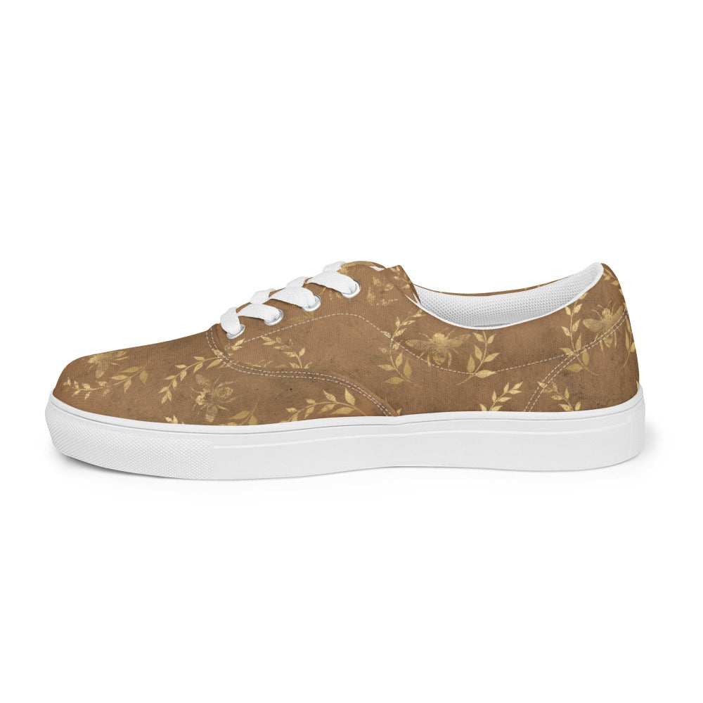 Glory Bee Women’s Canvas Sneakers - Golden Brown Color - https://ascensionemporium.net