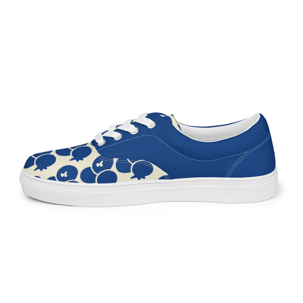 Blueberries And Cream Womens Canvas Sneakers - https://ascensionemporium.net