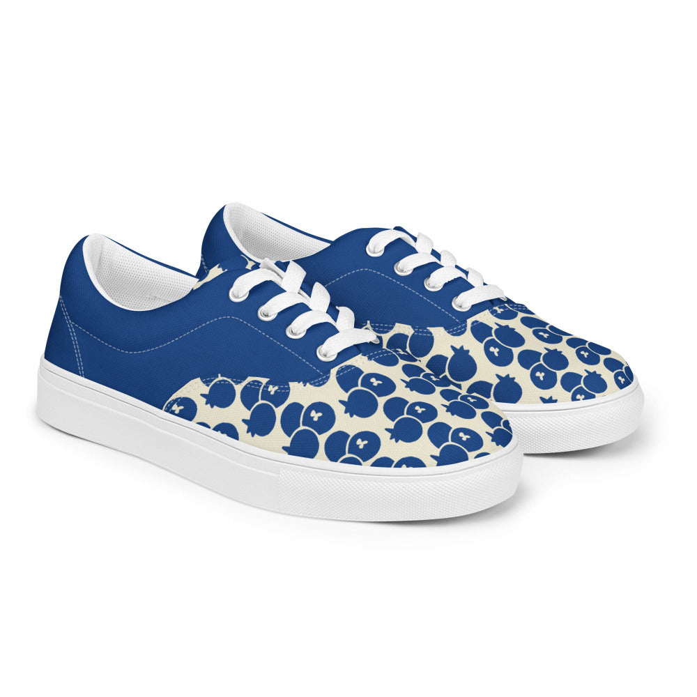 Blueberries And Cream Womens Canvas Sneakers - https://ascensionemporium.net