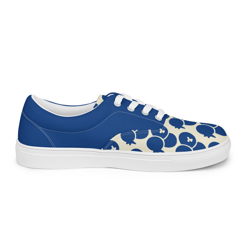 Blueberries And Cream Womens Canvas Sneakers - https://ascensionemporium.net