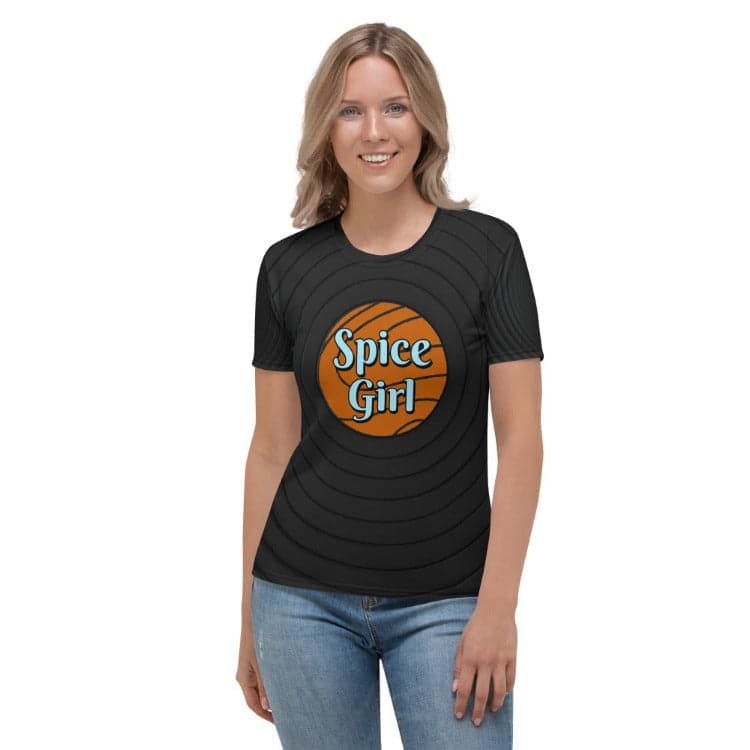 Dune - Spice Girl Women's T-Shirt With Model - Fremen Stillsuit Print by https://ascensionemporium.net