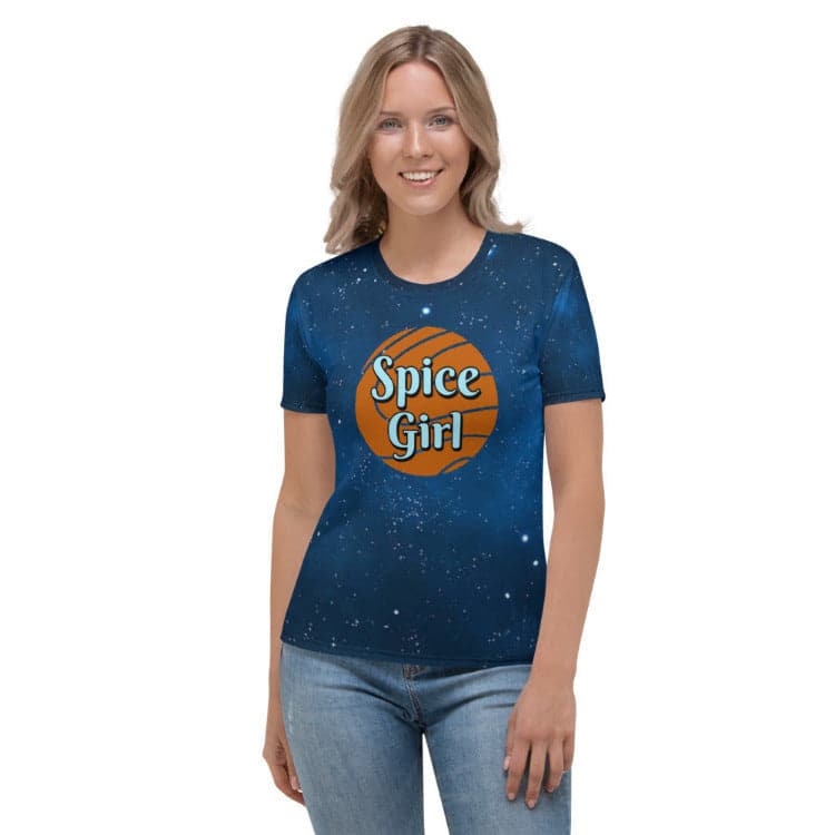 Dune - Spice Girl Women's All-Over Print T-Shirt With Model - Space Print by https://ascensionemporium.net
