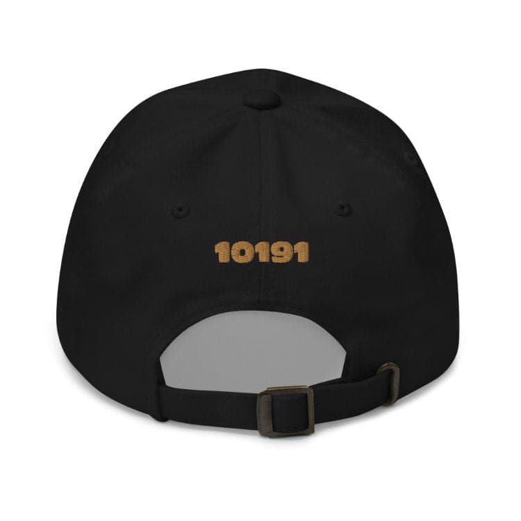 Dune Black Adjustable Hat with Gold Stitch Embroidery Back - https://ascensionemporium.net