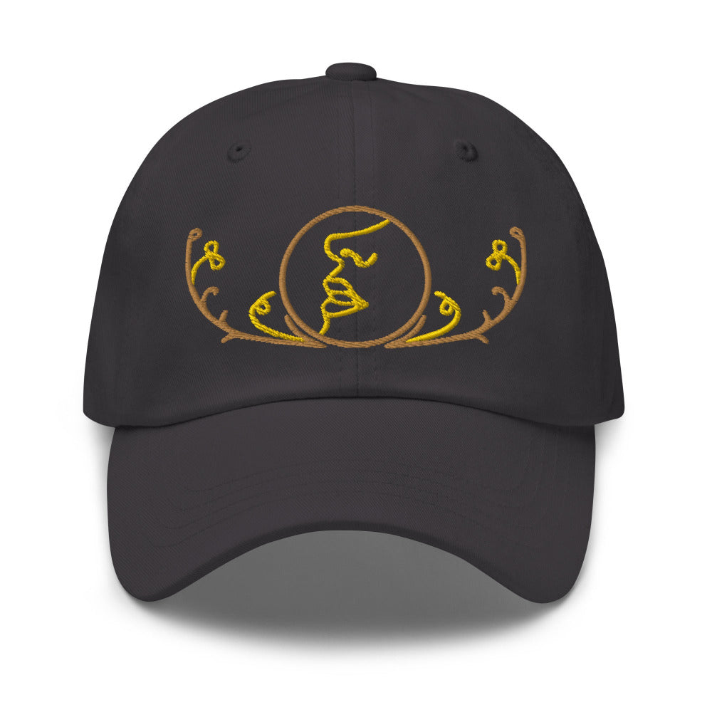 Dune Bene Gesserit Adjustable Cap with Gold Stitch Embroidery - Dark Grey Color  - https://ascensionemporium.net - https://ascensionemporium.net