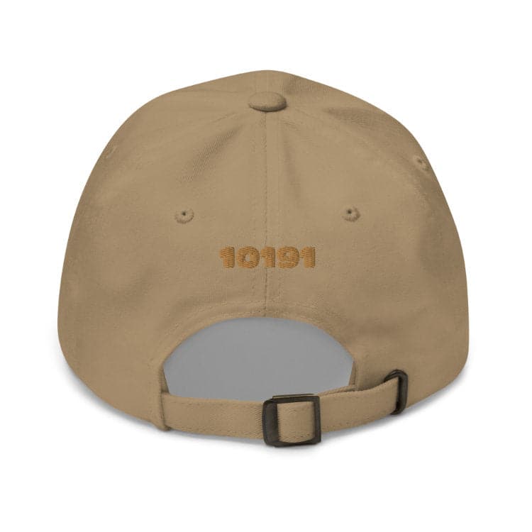 Dune Khaki Adjustable Cap with Gold Stitch Embroidery Back - https://ascensionemporium.net