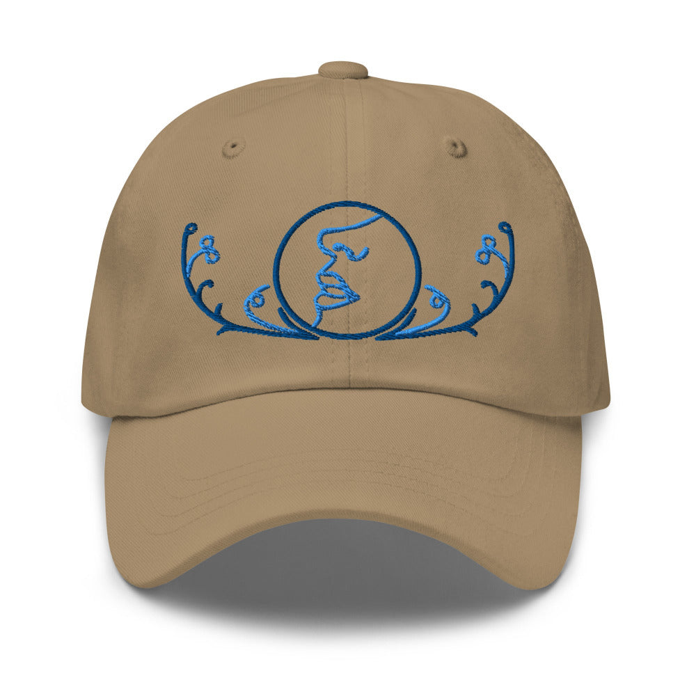 Dune Bene Gesserit Adjustable Cap with Blue Stitch Embroidery - Khaki Color - https://ascensionemporium.net