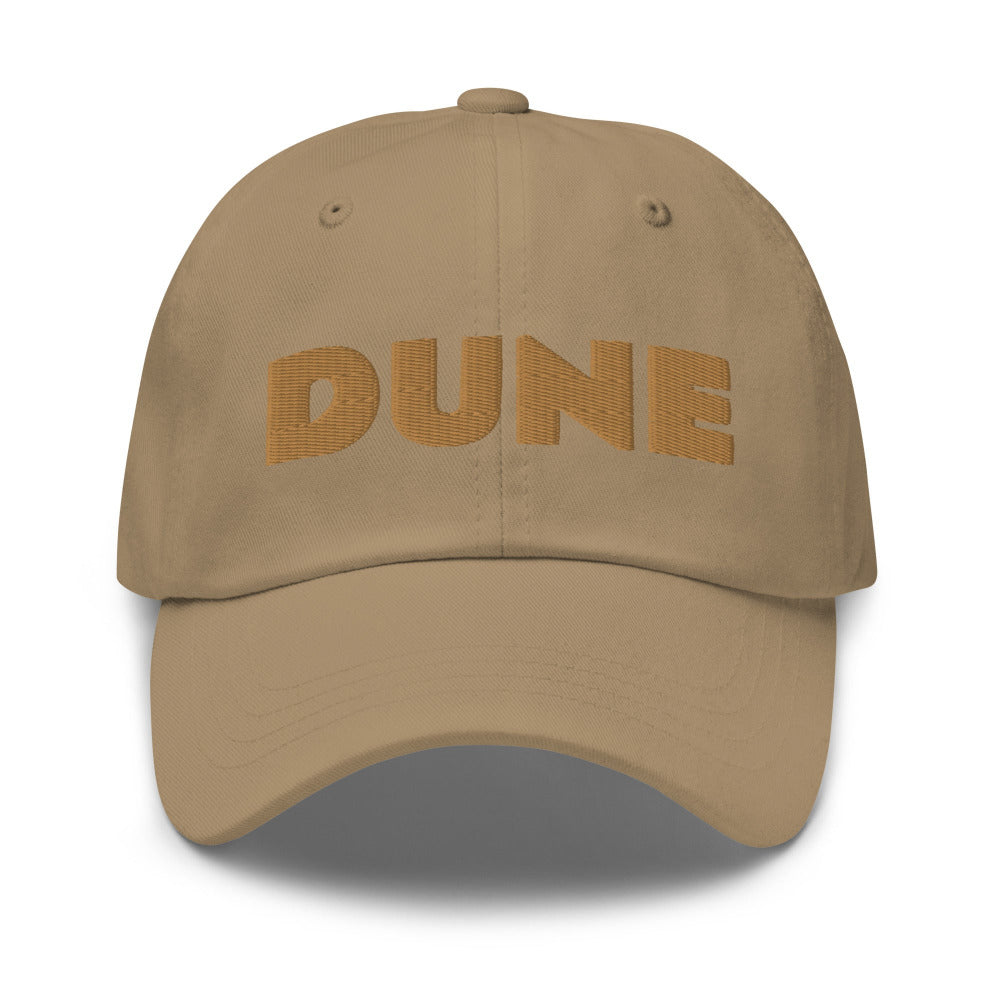 Dune Khaki Adjustable Cap with Gold Stitch Embroidery Front - https://ascensionemporium.net