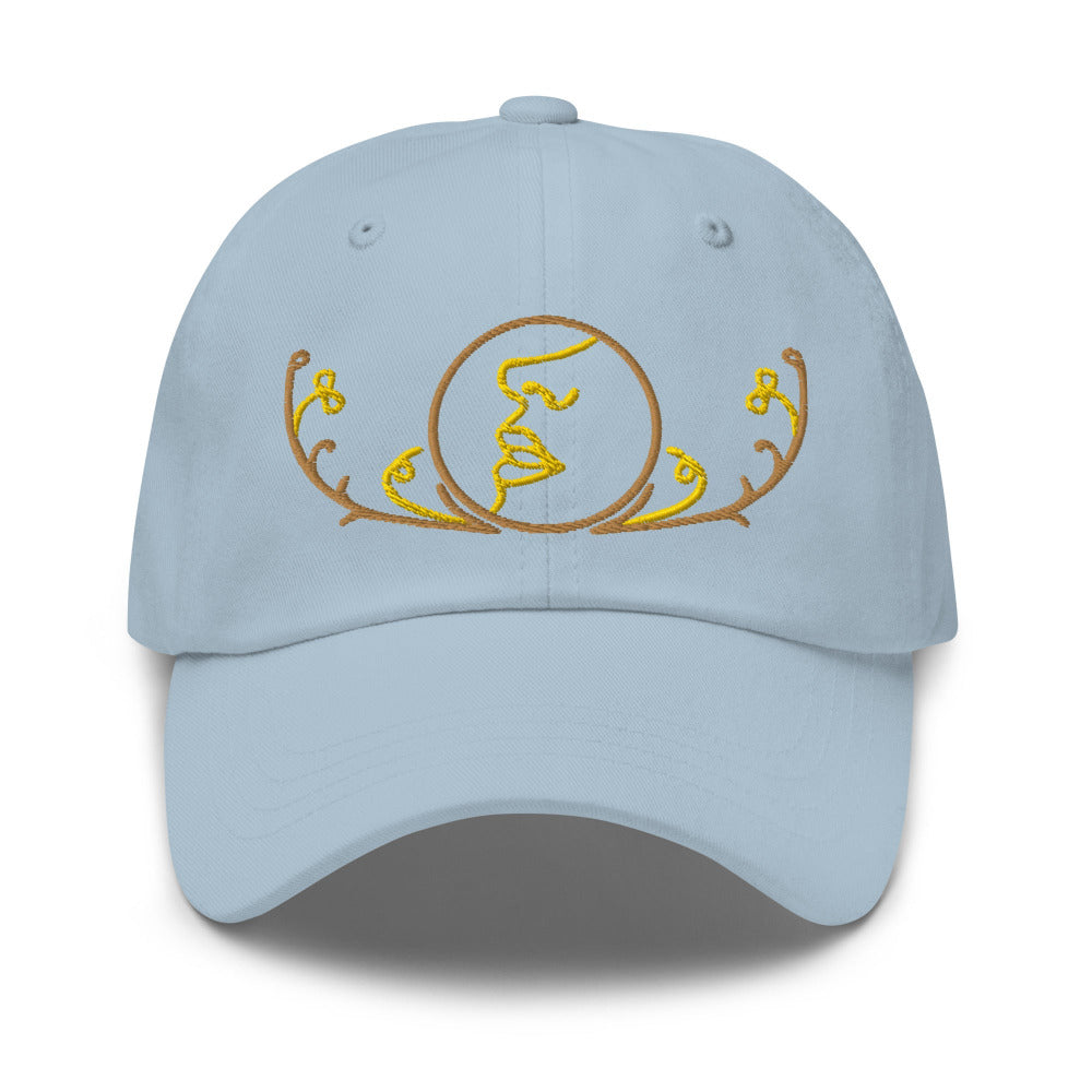 Dune Bene Gesserit Adjustable Cap with Gold Stitch Embroidery - Light Blue Color - https://ascensionemporium.net