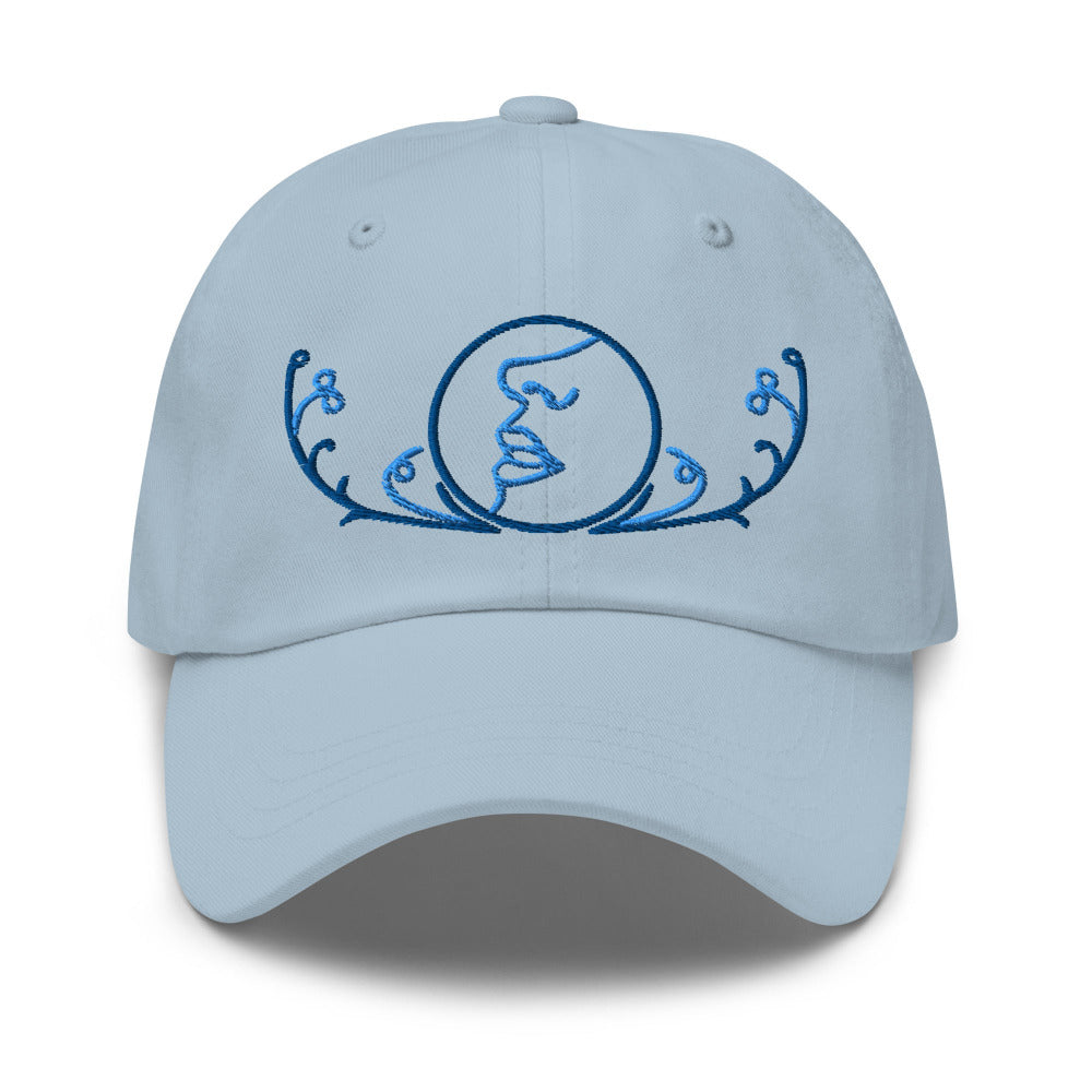 Dune Bene Gesserit Adjustable Cap with Blue Stitch Embroidery - Light Blue Color - https://ascensionemporium.net