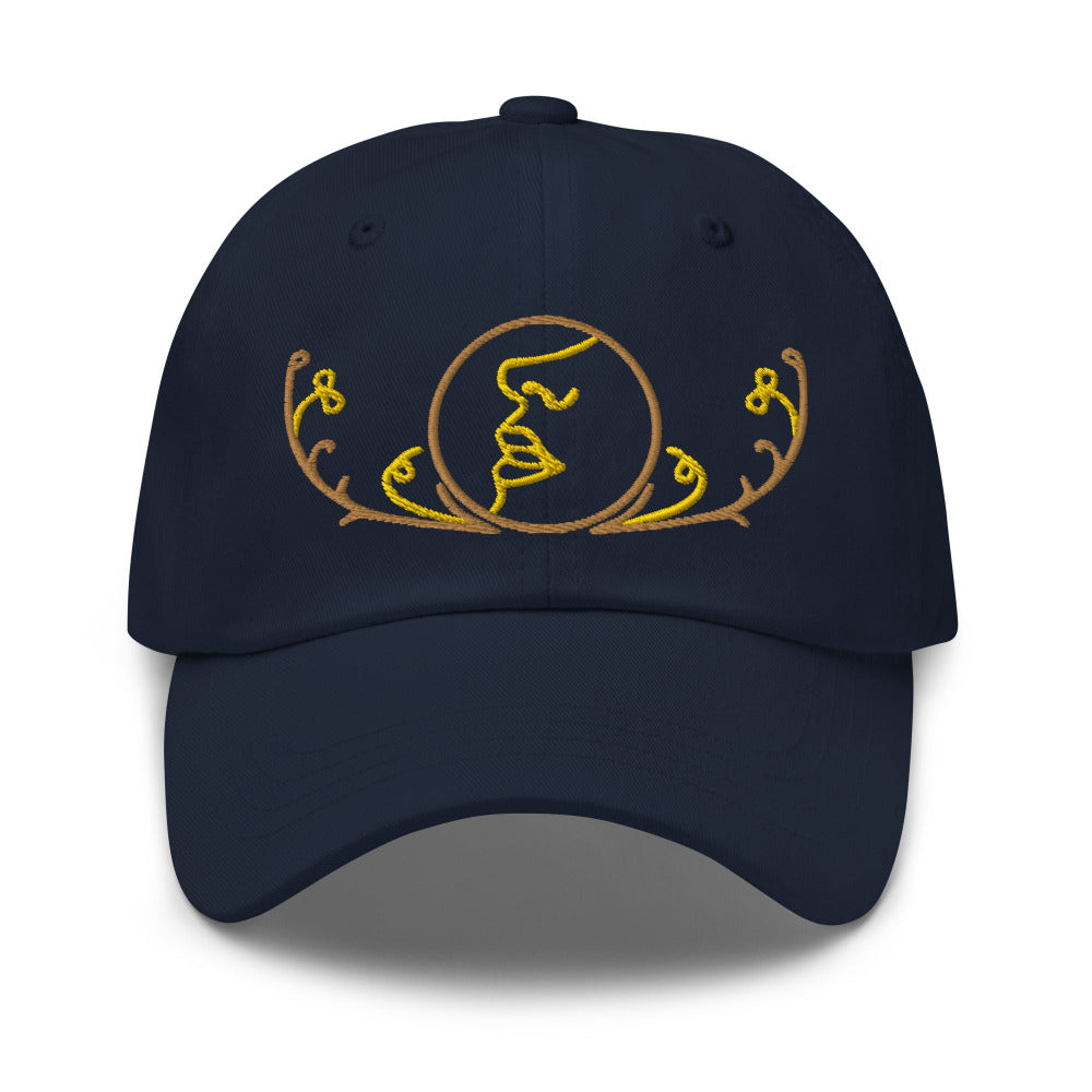 Dune Bene Gesserit Adjustable Cap with Gold Stitch Embroidery - Navy Color - https://ascensionemporium.net