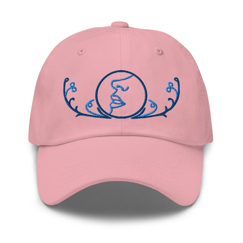 Dune Bene Gesserit Adjustable Cap with Blue Stitch Embroidery - Pink Color - https://ascensionemporium.net