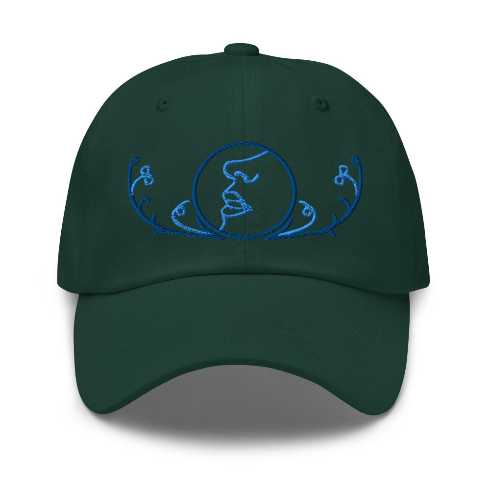 Dune Bene Gesserit Adjustable Cap with Blue Stitch Embroidery - Spruce Color - https://ascensionemporium.net