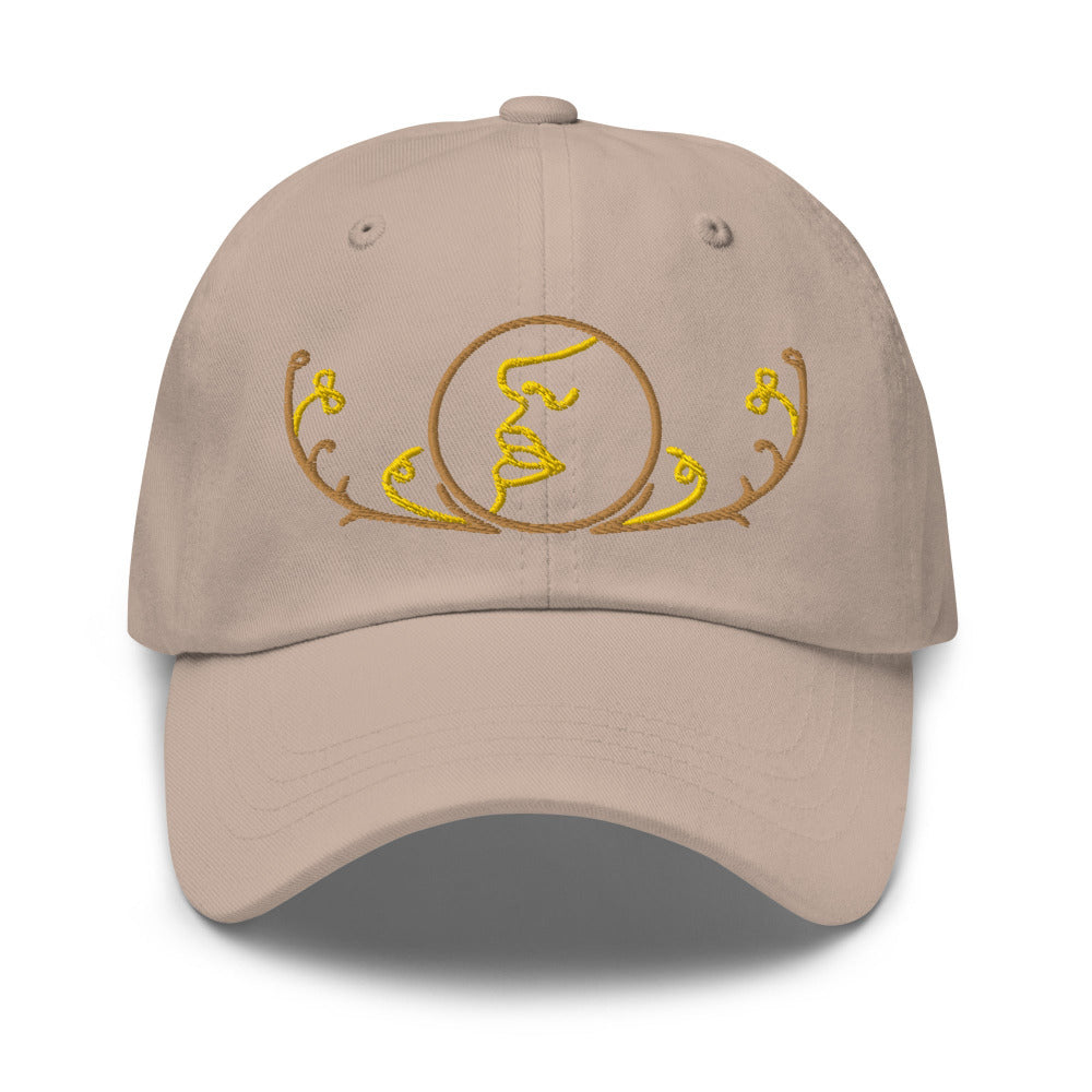 Dune Bene Gesserit Adjustable Cap with Gold Stitch Embroidery - Stone Color - https://ascensionemporium.net