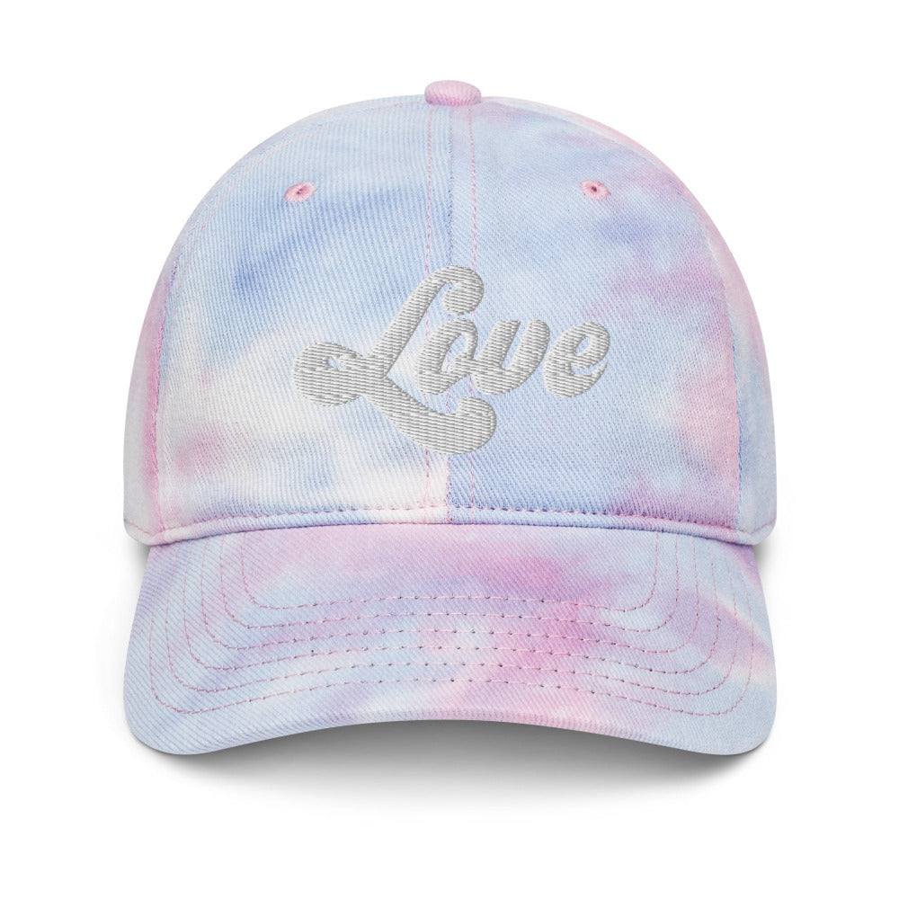 Love Embroidered Adjustable Tie-Dye Cap - https://ascensionemporium.net