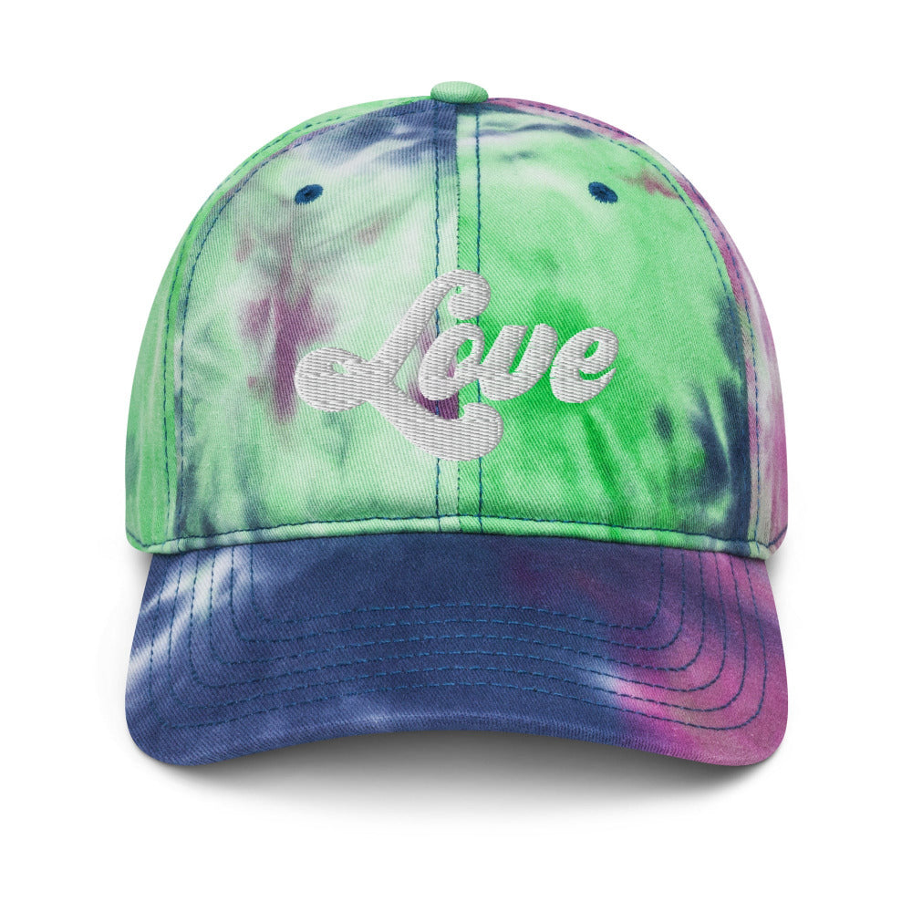 Love Embroidered Adjustable Tie-Dye Cap - https://ascensionemporium.net