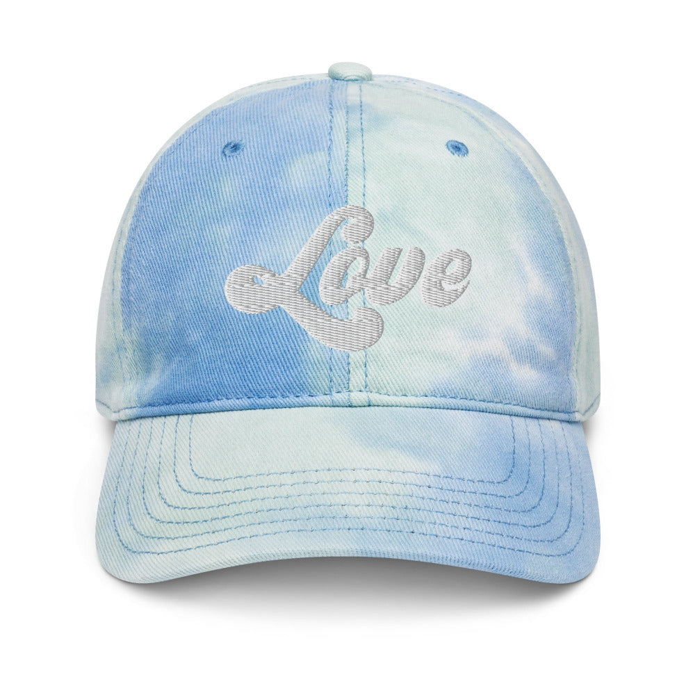 Love Embroidered Adjustable Tie-Dye Cap - https://ascensionemporium.net