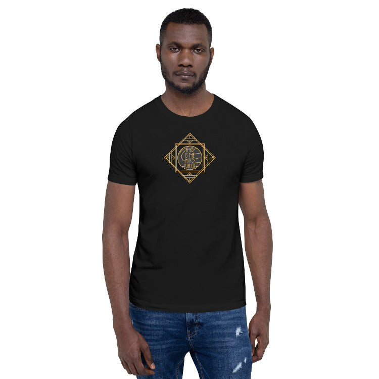 Dune⎮Fear Is The Mind Killer (Male Model) Unisex T-Shirt by https://ascensionemporium.net