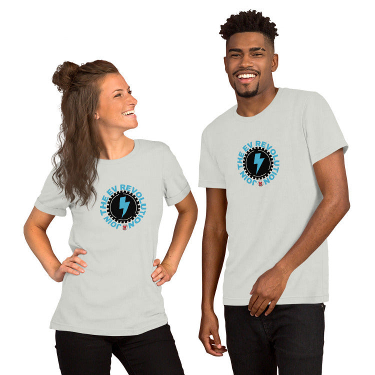Join The EV Revolution T-Shirt Silver Color With Models⎮Electric Vehicle T-Shirt⎮Electric Car T-Shirt by https://ascensionemporium.net