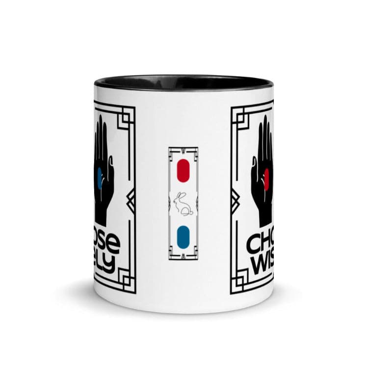 The Matrix Choose Wisely 11 oz Mug with Black Color Inside And On Handle - https://ascensionemporium.net