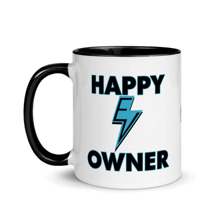 Happy EV Owner Mug with Black Color Inside And On Handle- Electric Vehicle Mug - Electric Car Mug - by https://ascensionemporium.net
