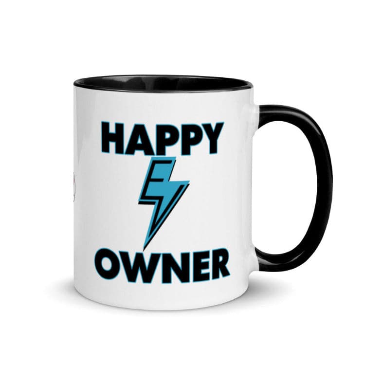 Happy EV Owner Mug with Black Color Inside And On Handle- Electric Vehicle Mug - Electric Car Mug - by https://ascensionemporium.net