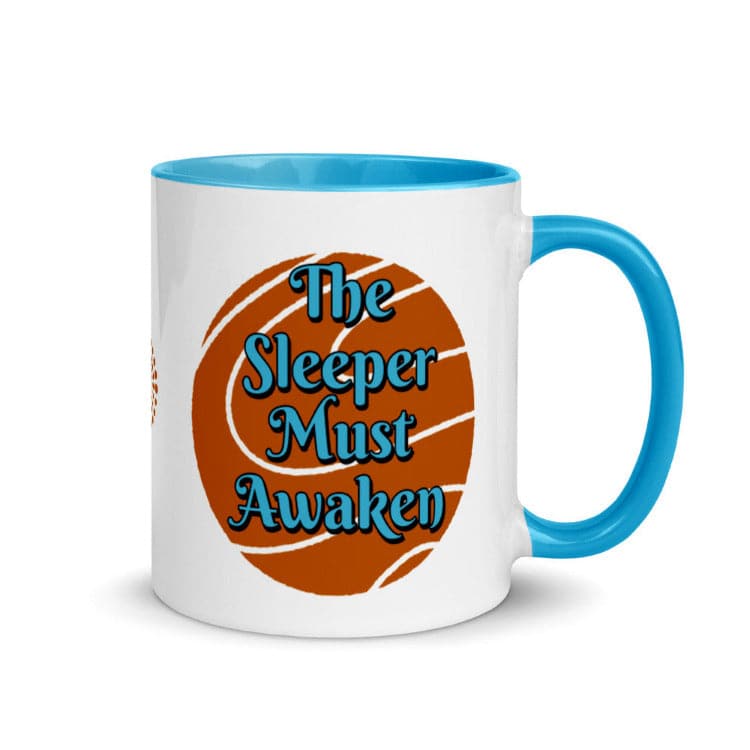 Dune - The Sleeper Must Awaken Mug with Blue Color Inside And On Handle by https://ascensionemporium.net