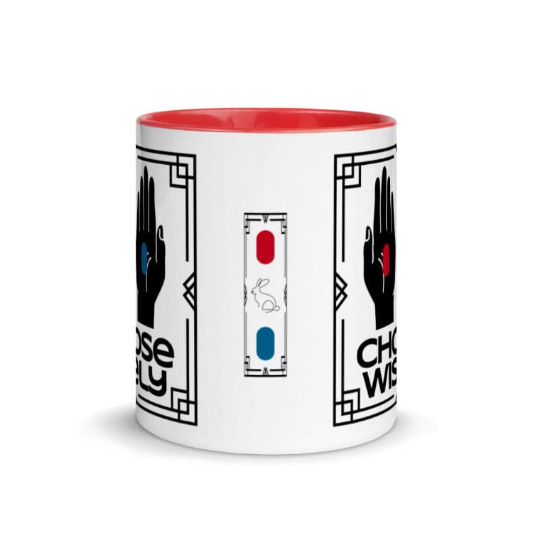 The Matrix Choose Wisely 11 oz Mug with Red Color Inside And On Handle - https://ascensionemporium.net